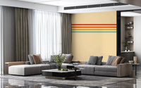 Minimal retro linework gives Retro Stripe Revival wall mural a calm finish, GD9264