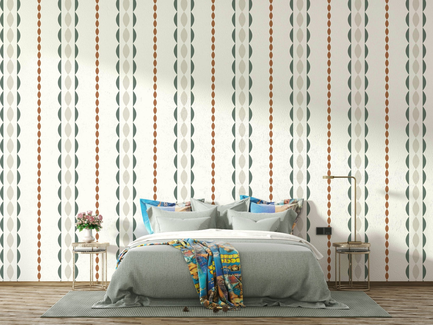 Retro stripe serenity, detailed view

