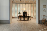 Wall mural with whimsical shapes and colors

