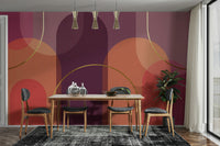 An interior with a cozy and nostalgic accent wall

