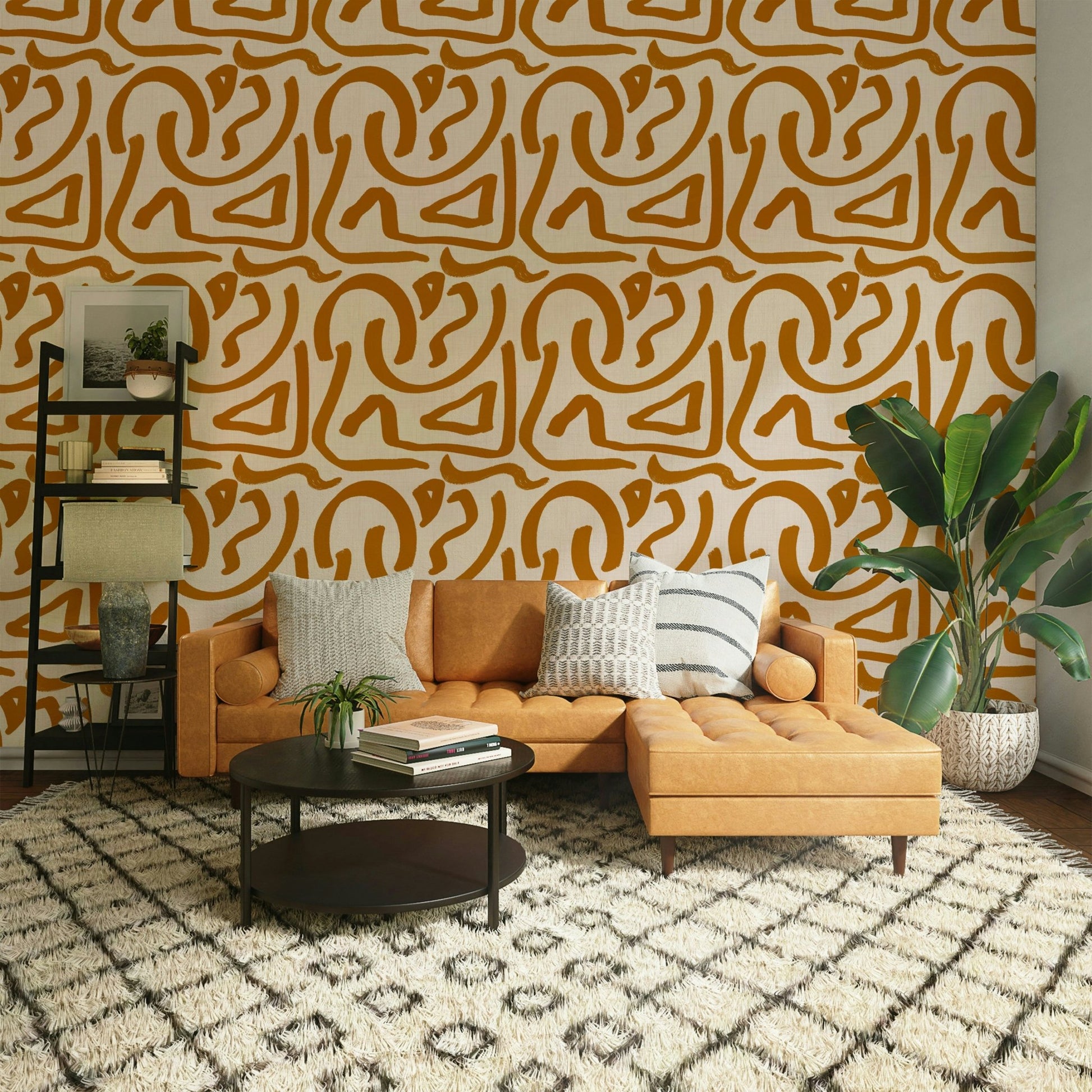 Abstract retro terra scribbles wall decor
 GD653
