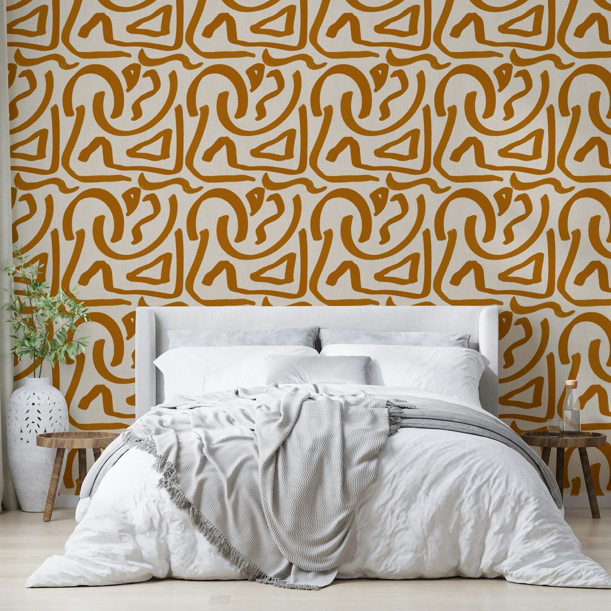 Terra scribbles wallpaper with abstract brush GD653

