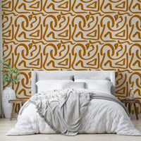 Terra scribbles wallpaper with abstract brush GD653

