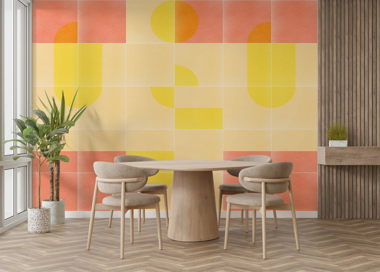Retro Tiles 01 mural wallpaper

