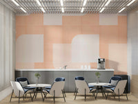Earthy mid-century tile wallpaper
