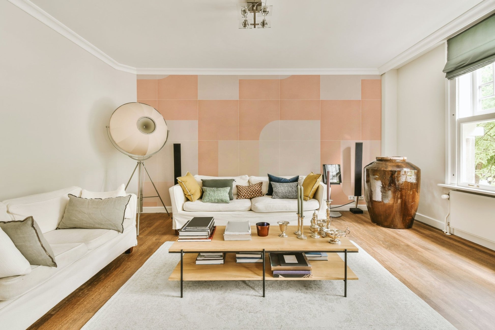Graphic pattern wallpaper for walls
