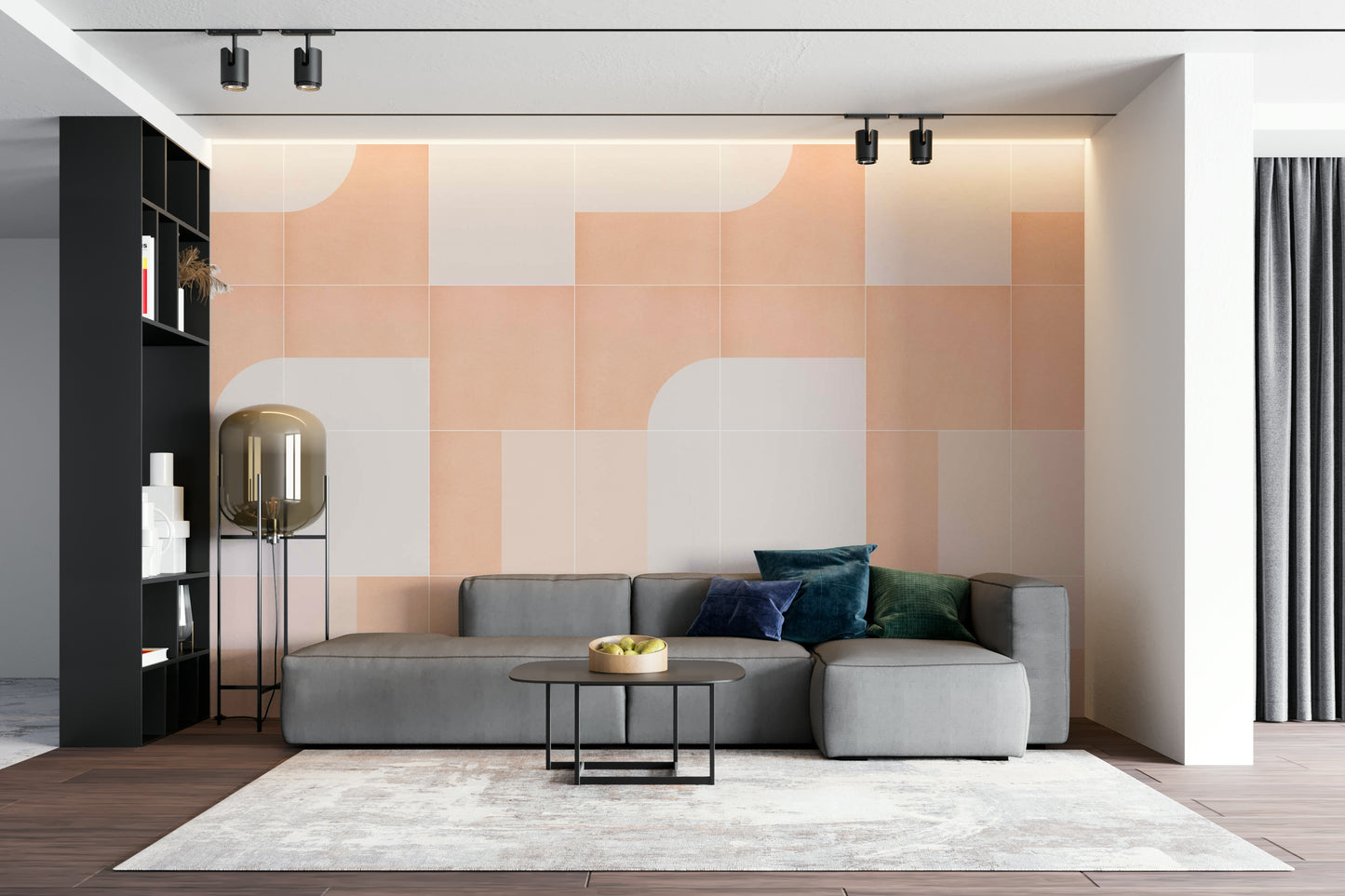 Bold geometric tile pattern design
