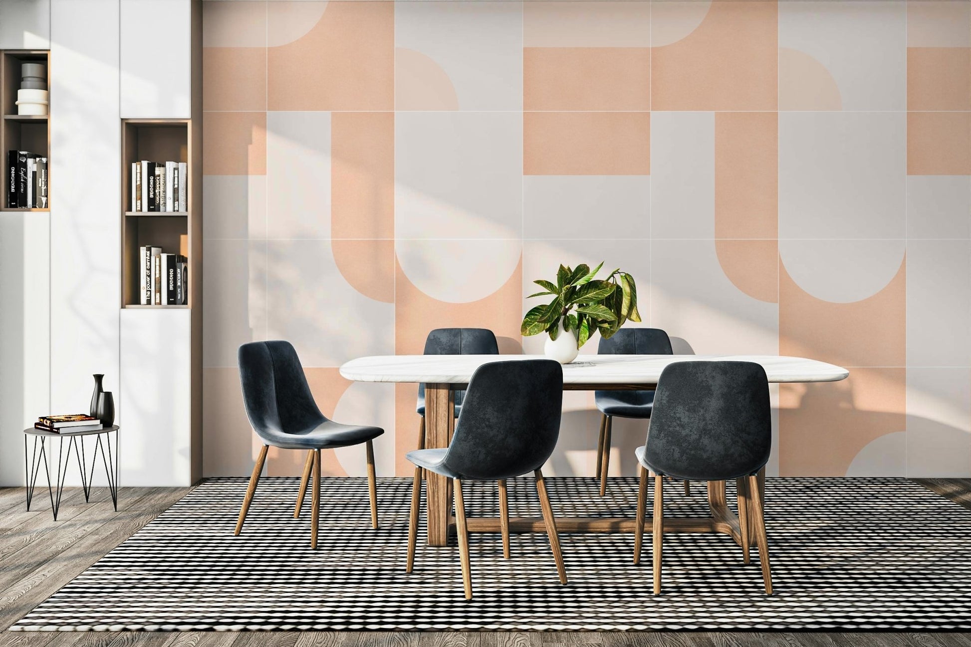 Muted vintage tile wallpaper
