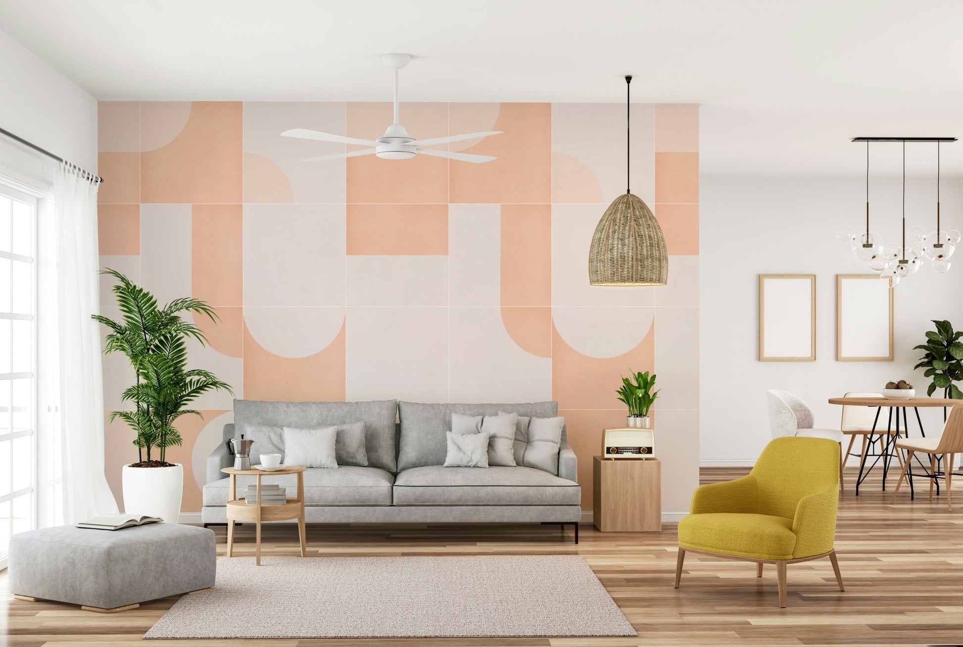 Curved shapes and soft angles wallpaper
