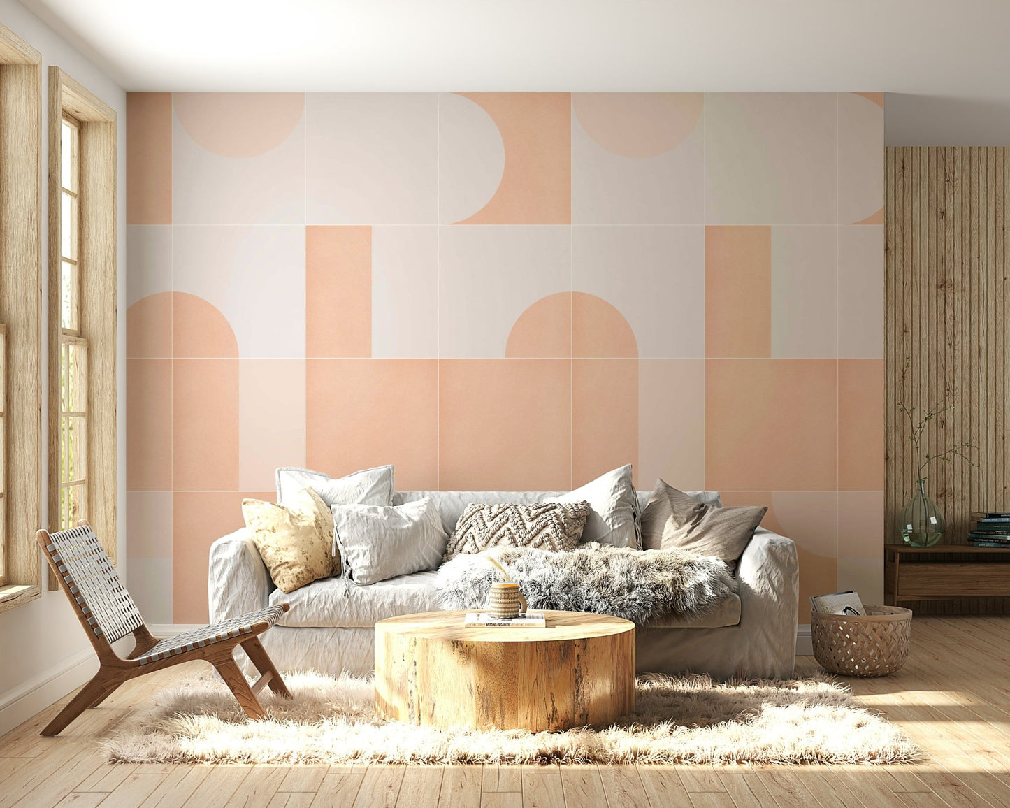 Creative retro tile wall design
