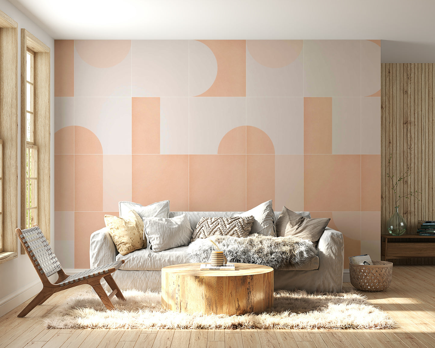 Creative retro tile wall design
