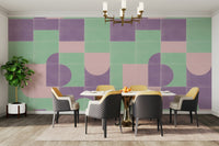 Soft faded tile pattern wall mural

