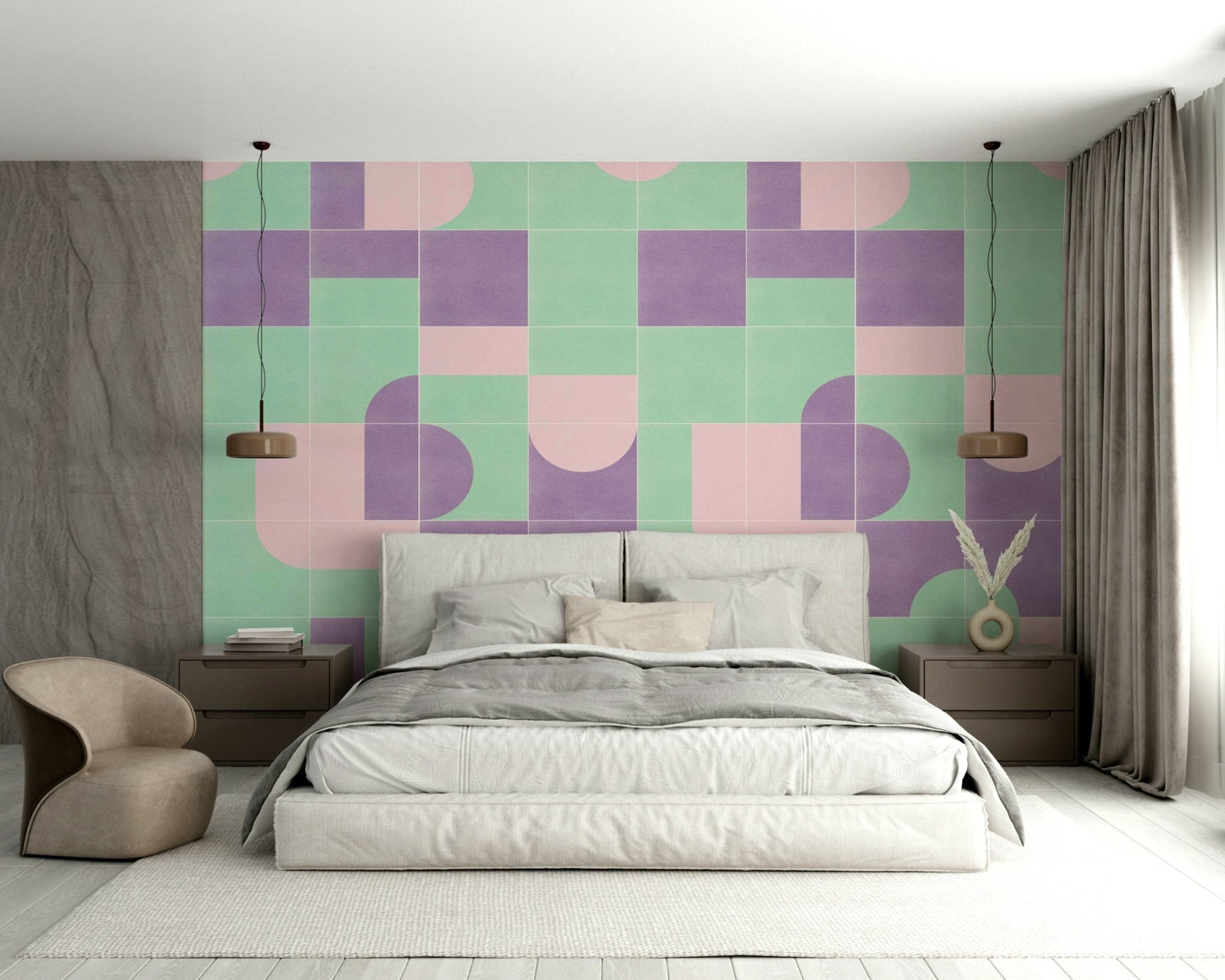 Subtle retro pattern for wall decoration

