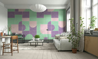 Retro Tiles 09 mural wallpaper full view

