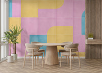 Vintage tile pattern with warm tones

