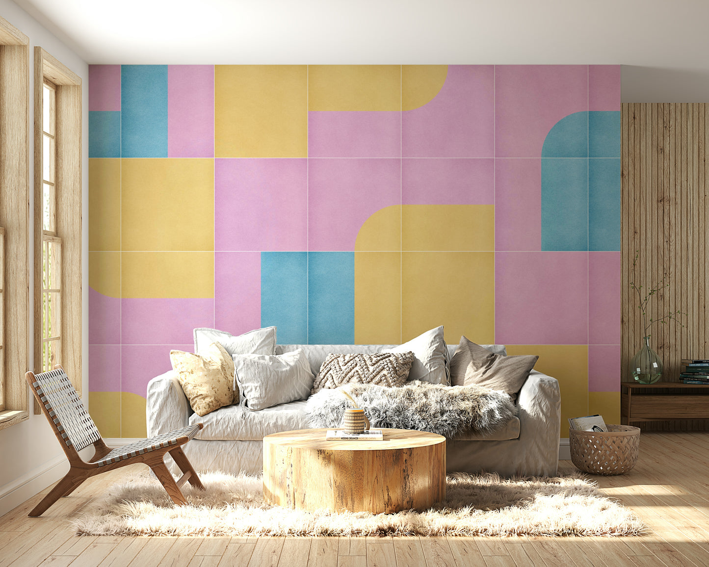 Cozy nook with Retro Tiles 10 wall mural

