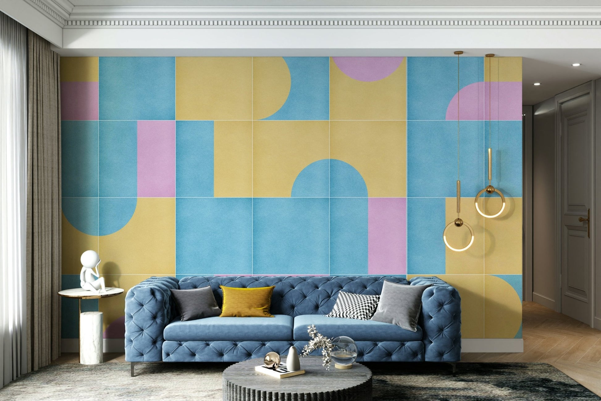 Rustic room with Retro Tiles 12 wallpaper, GD2592