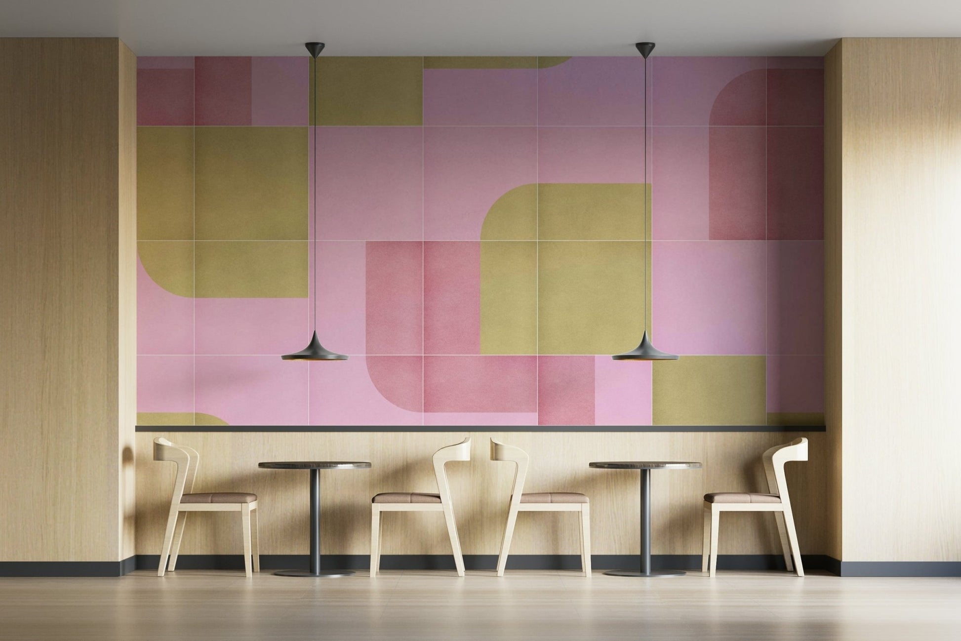 Classic tile pattern in warm neutral tones

