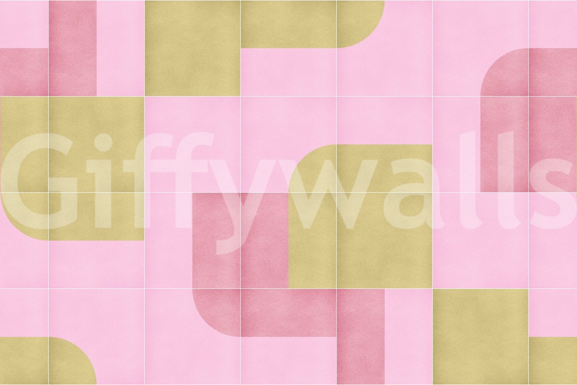 Warm and relaxed tile wallpaper look