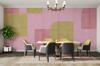 Geometric tile wallpaper for calm spaces