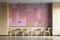 Muted geometric tile print wallpaper

