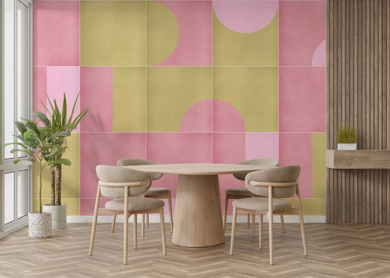 Retro Tiles 15 mural wallpaper full design

