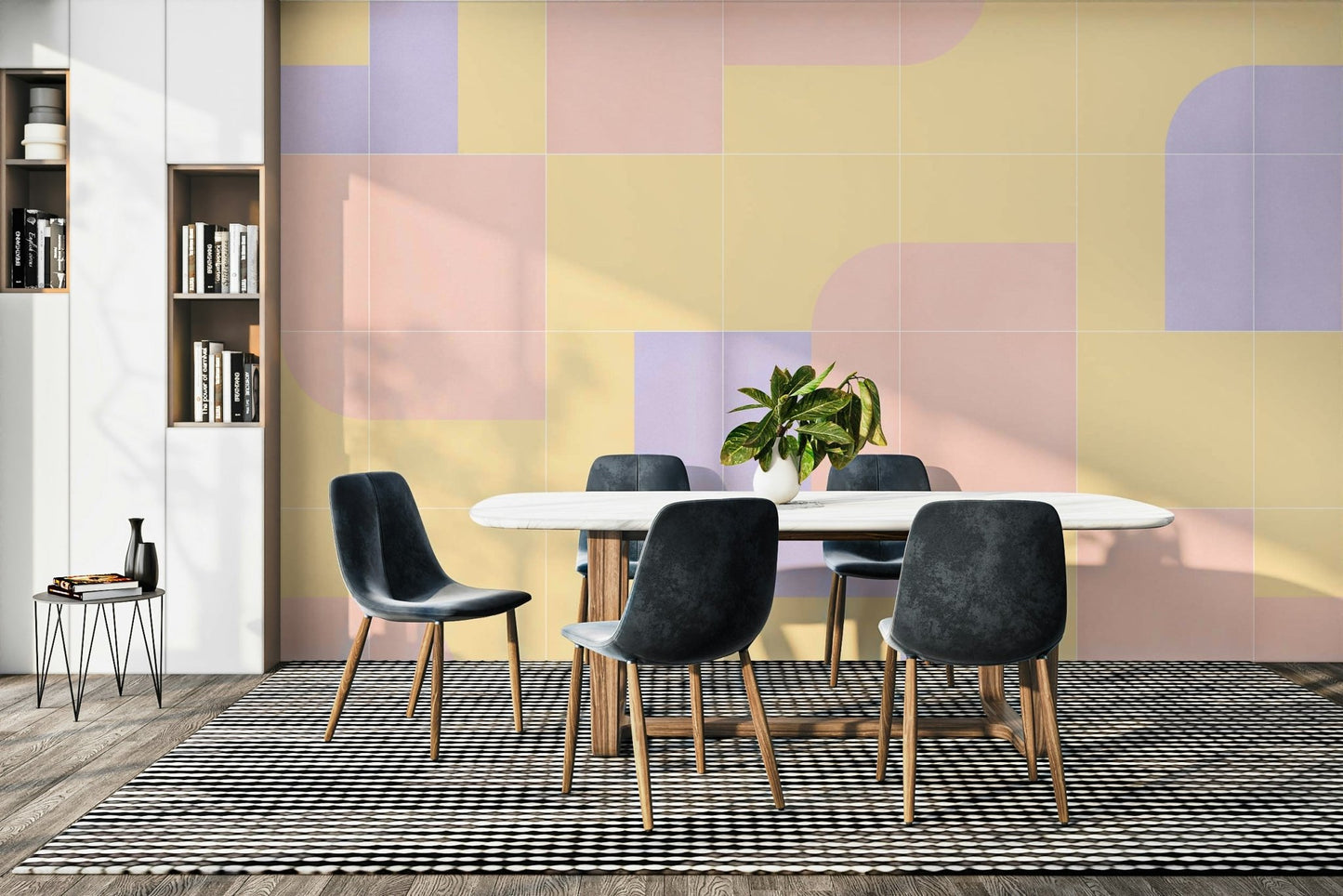 Room styled with Retro Tiles 16 wall design

