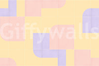 Retro-style feature wall with bold wallpaper

