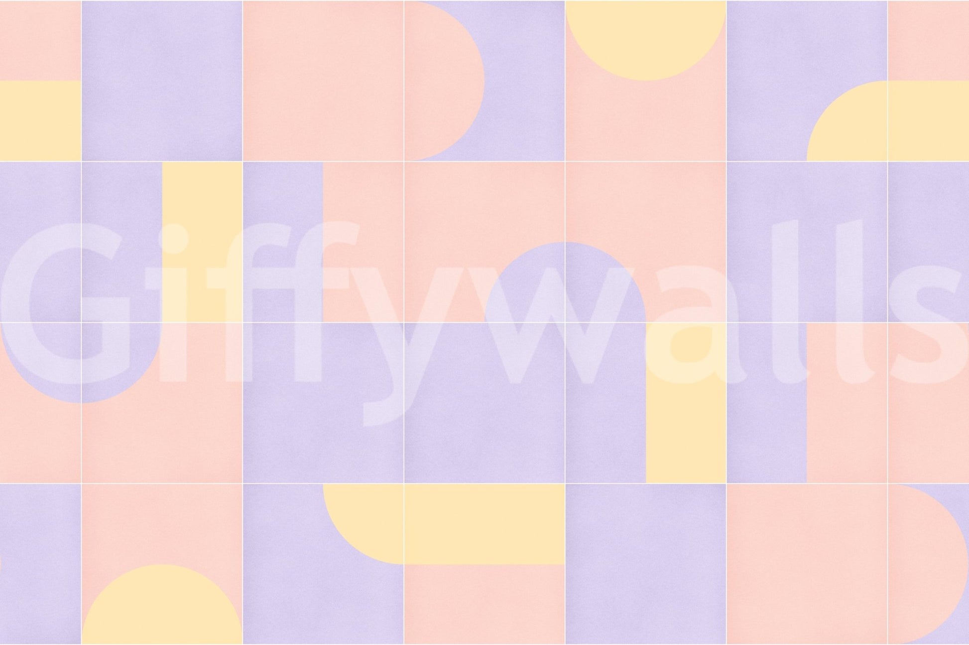 Bold patterned mural wallpaper in vintage style