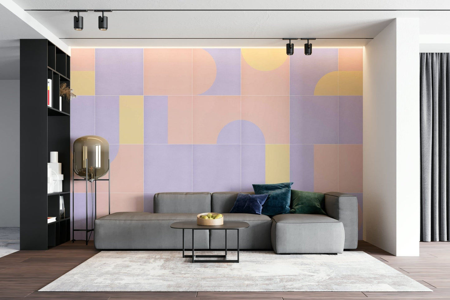 Rustic interior with Retro Tiles 18 wall mural