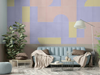 Classic geometric tile pattern on wall