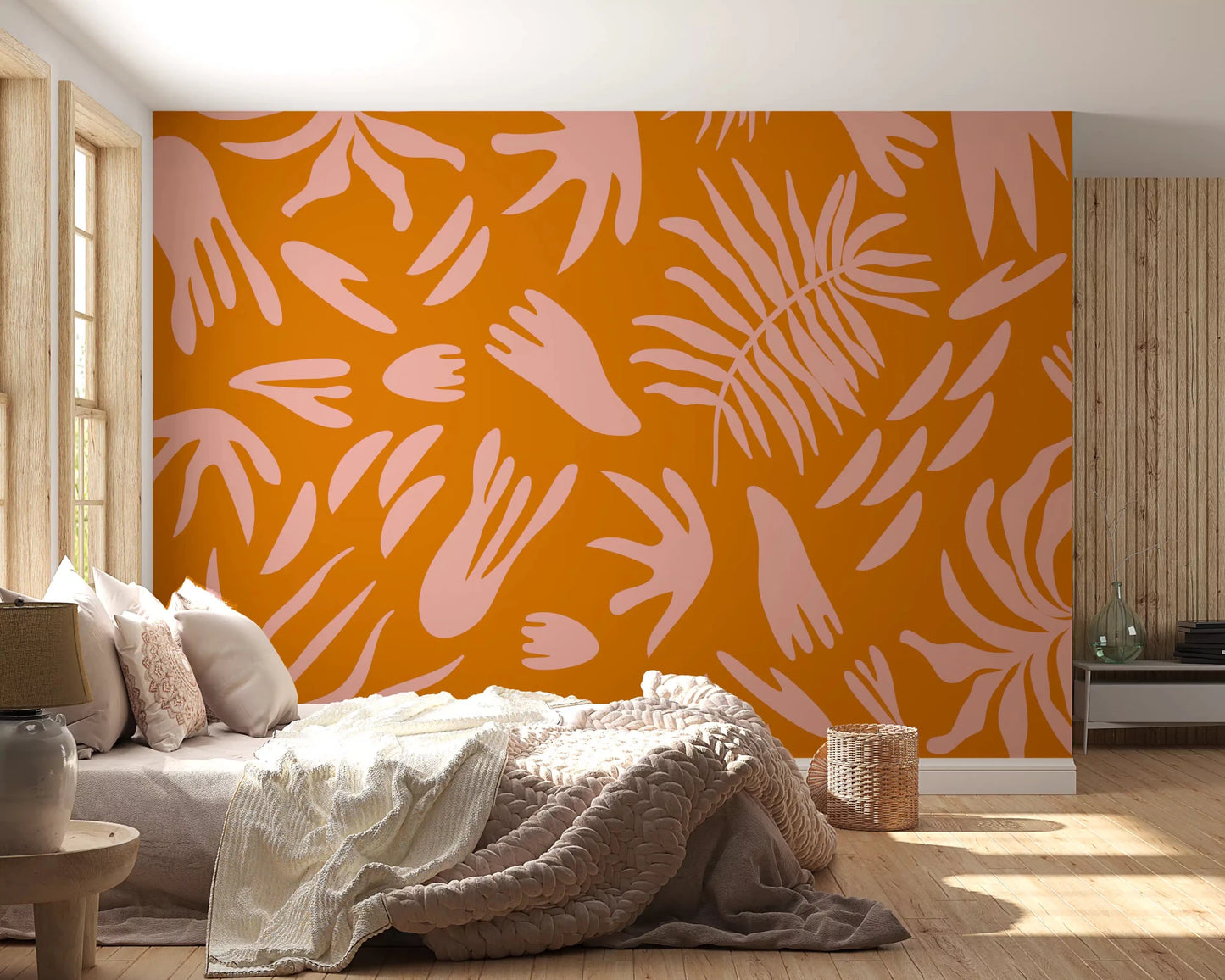 Retro Tropic Bloom Wall MuralGD9160