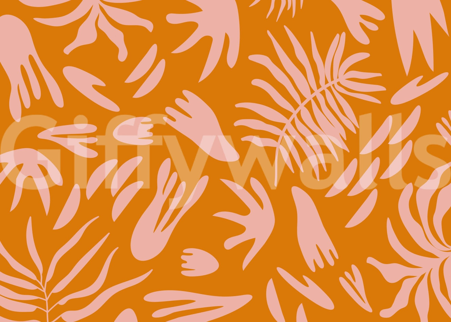 Retro Tropic Bloom Wall MuralGD9160