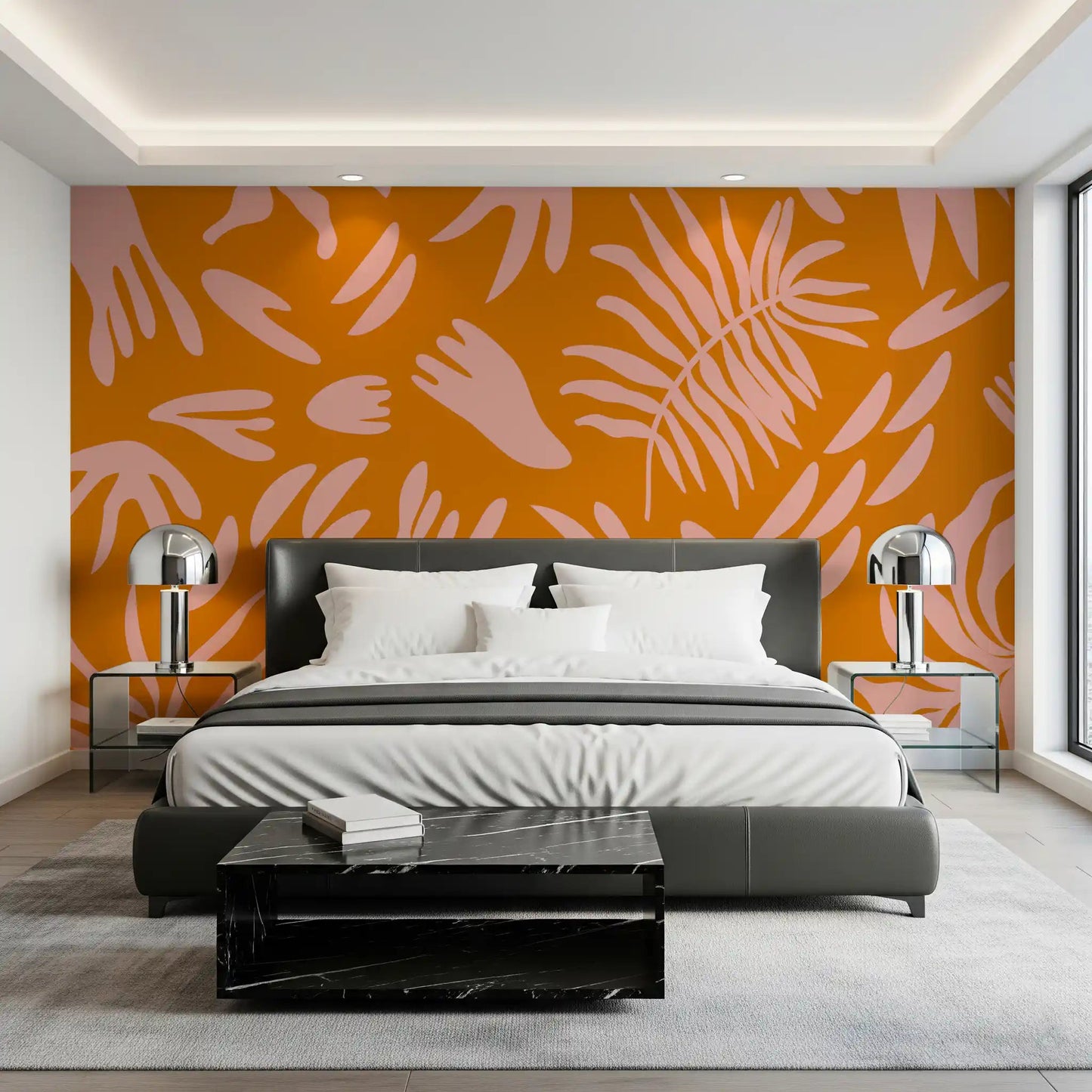 Retro Tropic Bloom Wall MuralGD9160