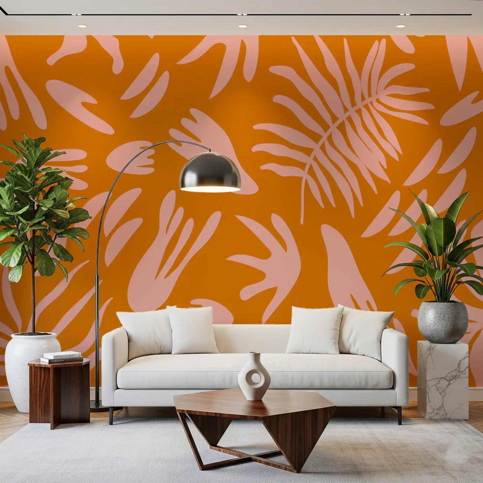 Retro Tropic Bloom Wall MuralGD9160