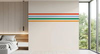 Horizontal Stripes wall mural for a modern Bedroom corner area GD9450