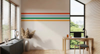 Close-up of the Retro Vibe Horizontal Stripes wall muralGD9450