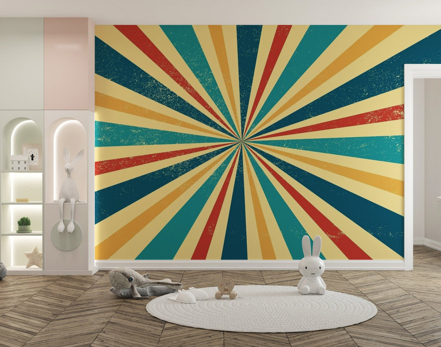 Retro Vintage Wallpaper Mural - Giffywalls