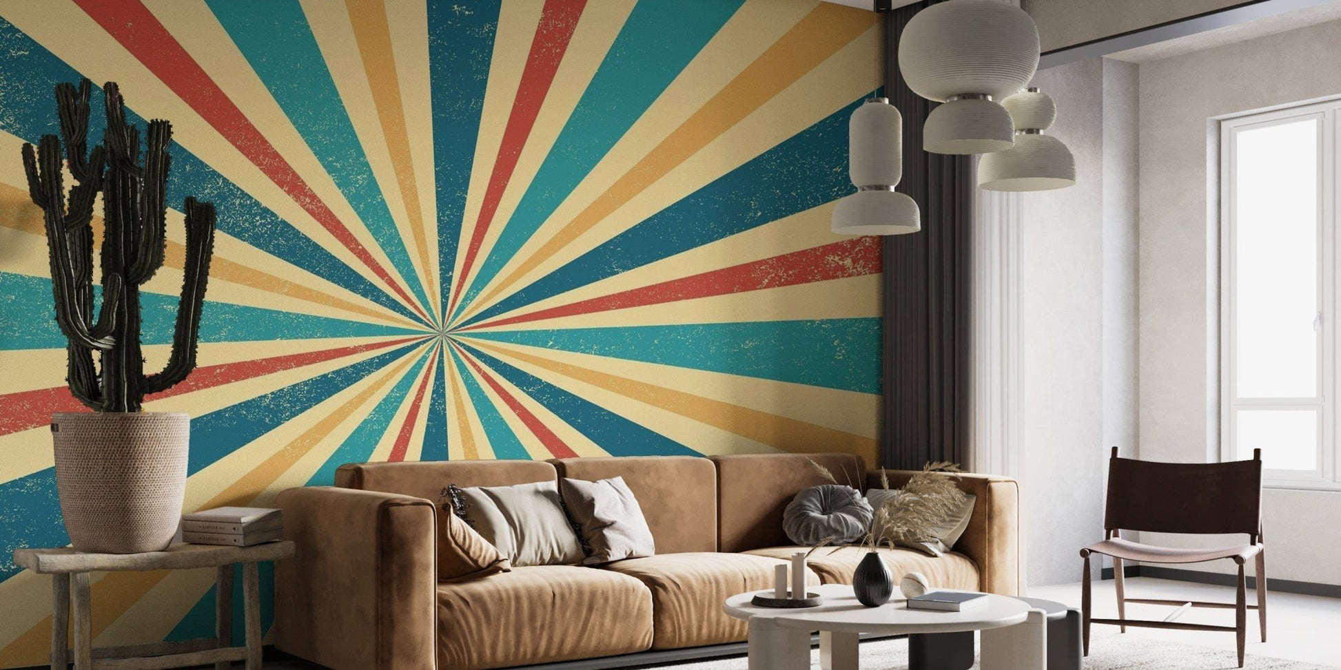 Retro Vintage Wallpaper Mural - Giffywalls