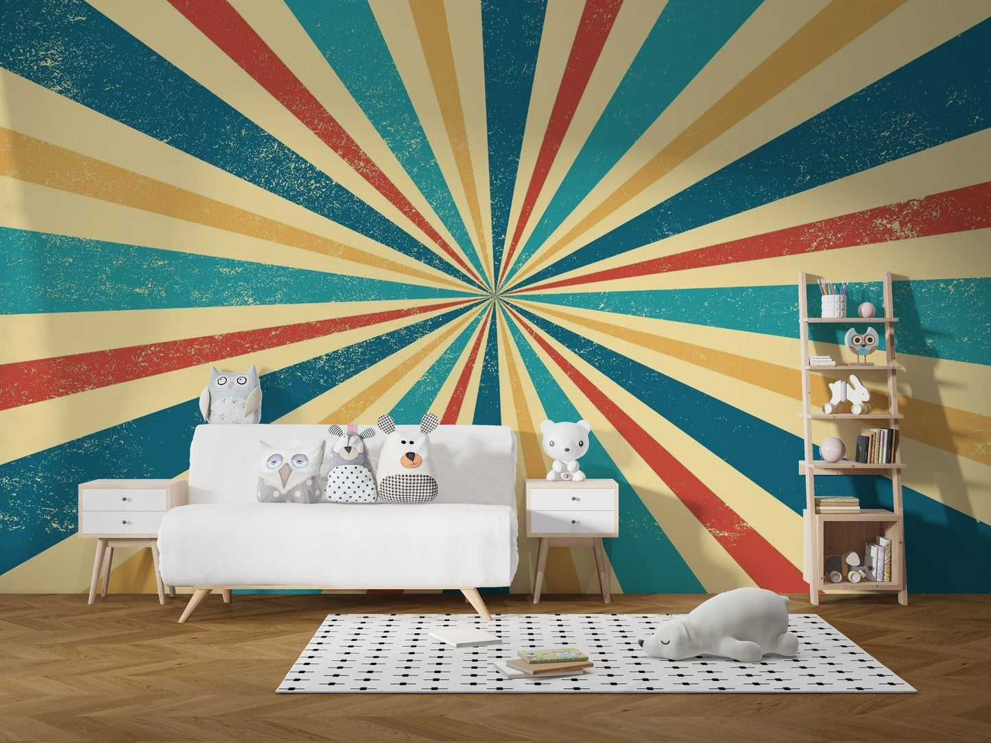 Retro Vintage Wallpaper Mural - Giffywalls