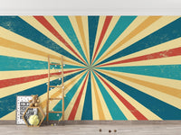 Retro Vintage Wallpaper Mural - Giffywalls
