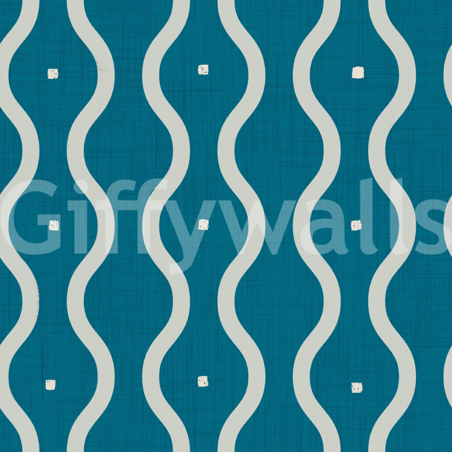 Retro Waves Teal Wallpaper⁠