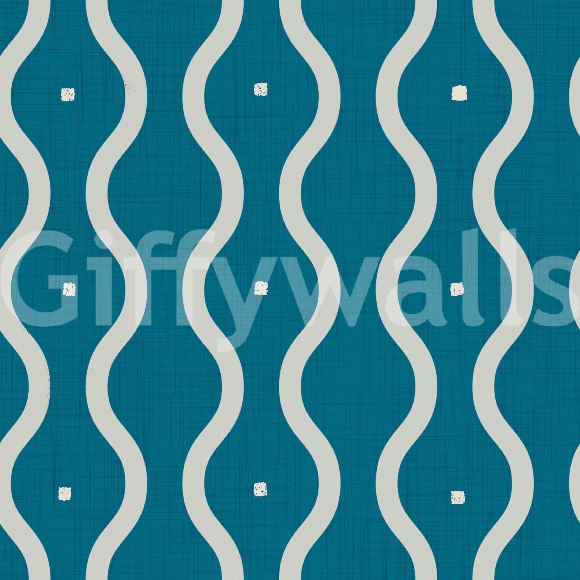 Retro Waves Teal Wallpaper⁠