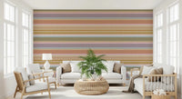 Living room styled with Retro Weave Blocks wallpaper geometric stripes, GD9240