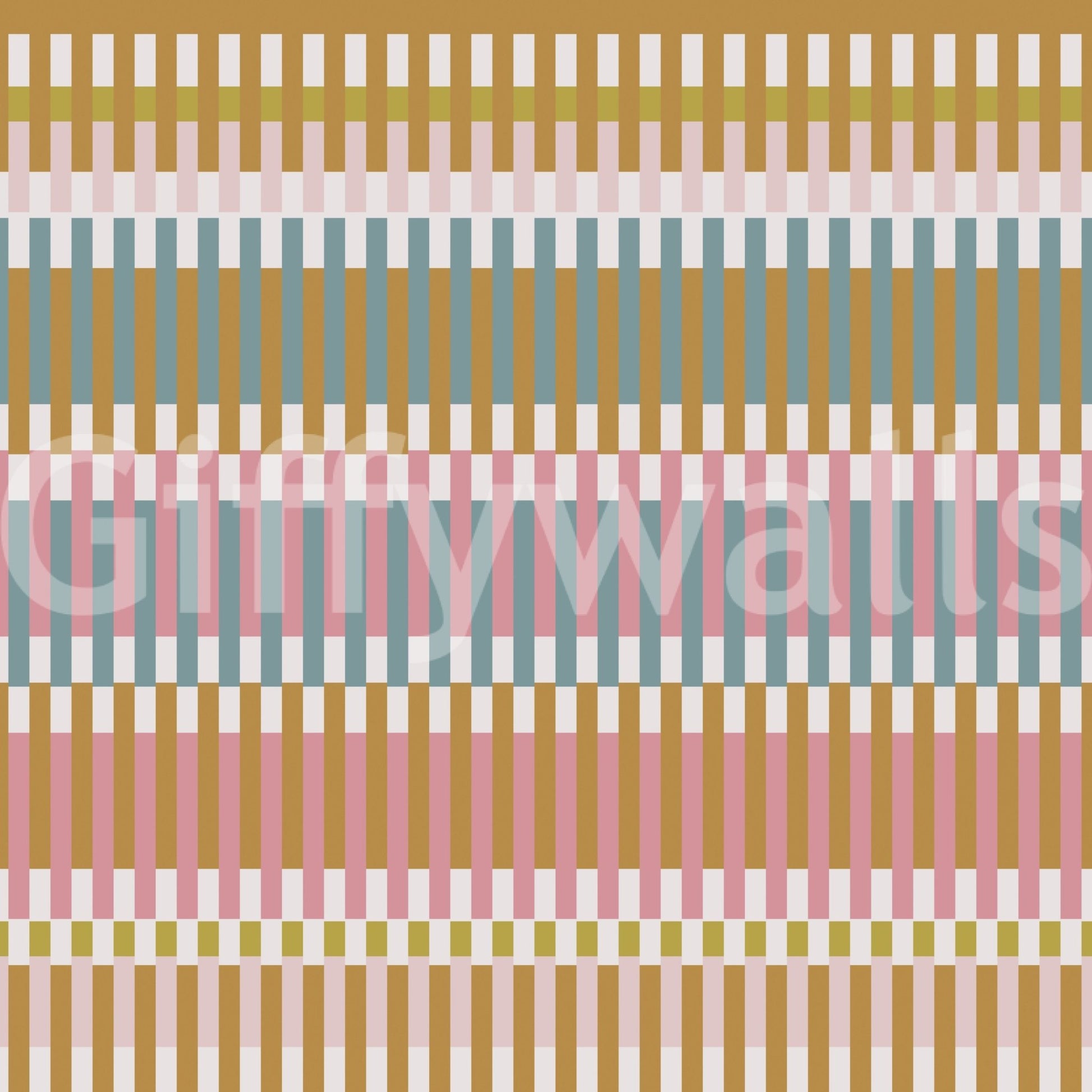 Retro Weave Blocks wallpaper with repeating vertical block pattern, GD9240