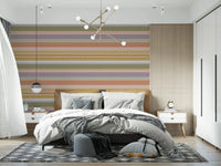 Abstract stripe wallpaper featuring Retro Weave Blocks soft palette, GD9240