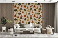 A classic mid-century wallpaper for walls.