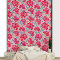 Durable wallpaper for walls with classic flowers


