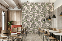 Durable wallpaper for walls with elegant flowers

