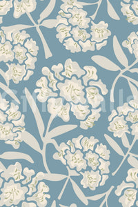 Cozy space with gentle vintage floral wallpaper

